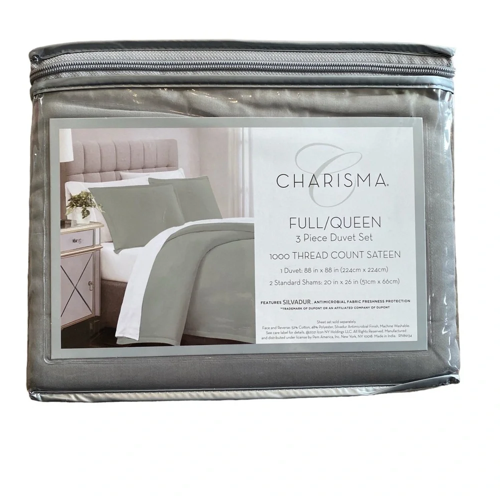 Charisma Full/Queen 3 piece Duvet Set 1000 Thread Count Sateen